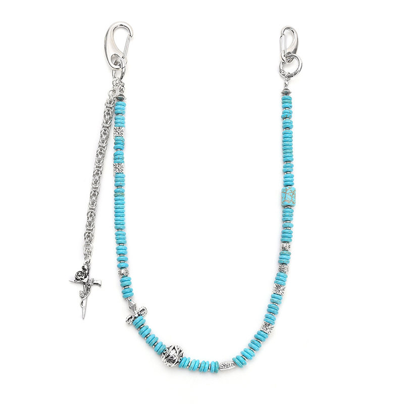 Men Accessories Pk - Boho Punk Jean Chain Handmade Beaded