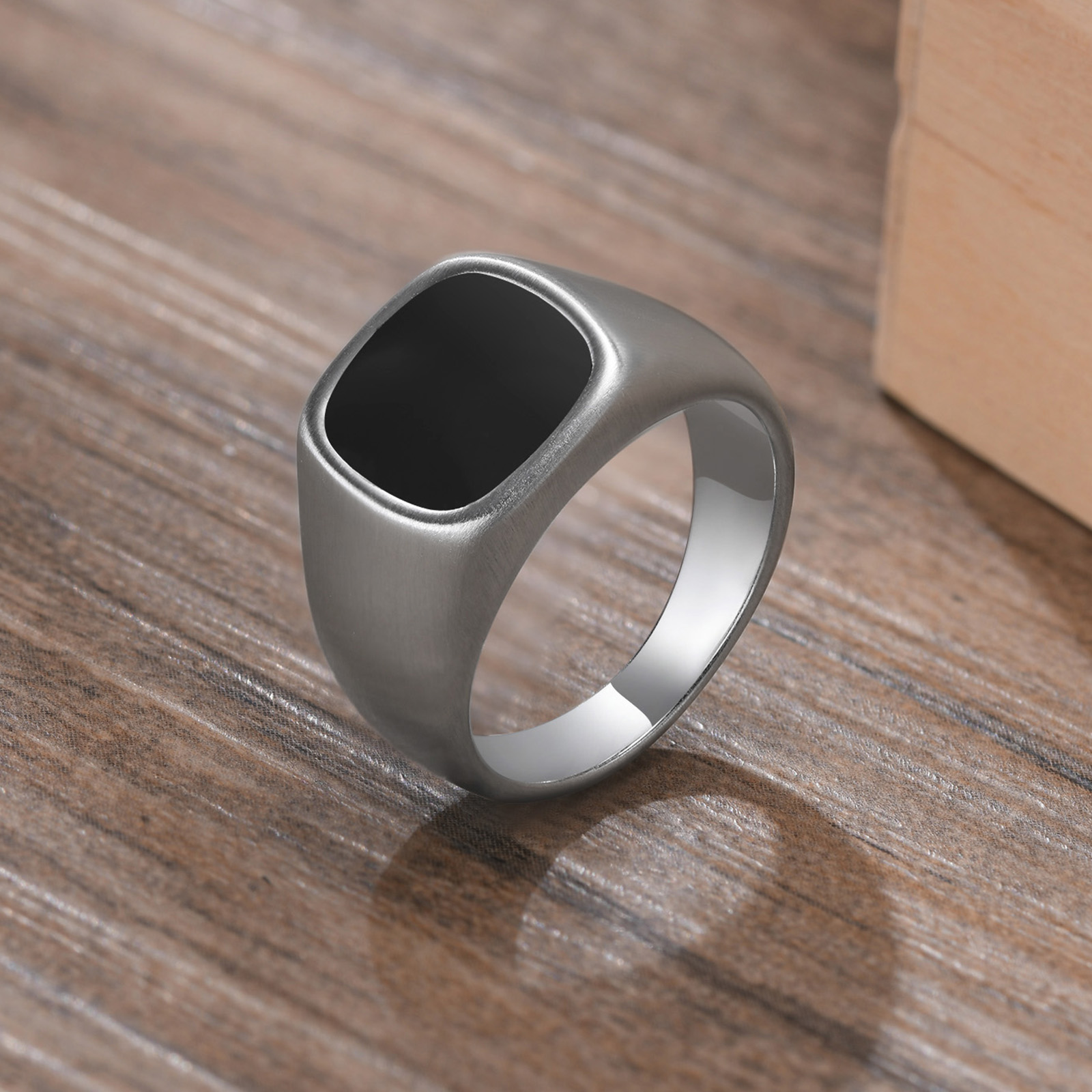 Signet Ring Men - Men Stainless Steel Signet Ring with