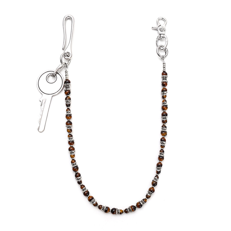 Men Accessories Pk - Hip Hop Punk Tiger Eye Beaded