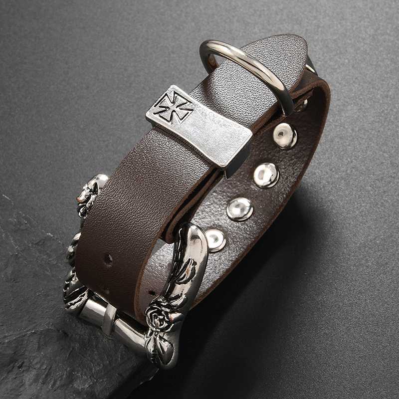 Men Accessories Pk - Rock Punk Style Large Buckle Bracelet