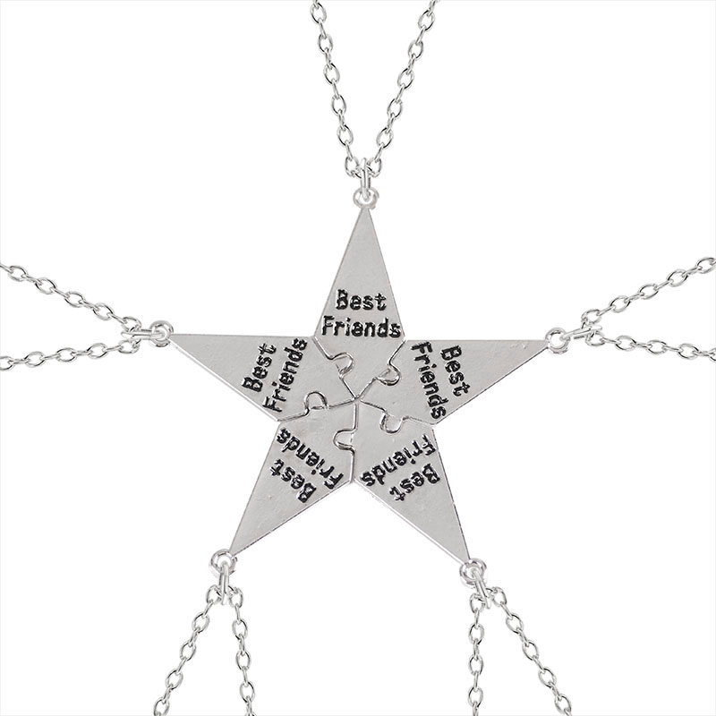 Men'S Accessories Best - Best Friends Necklace Creative Five-Pointed Star