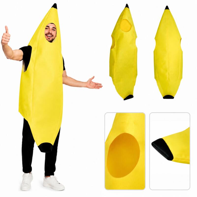 Men'S Yellow Accessories - Adult Banana Costume Funny Fruit Jumpsuit