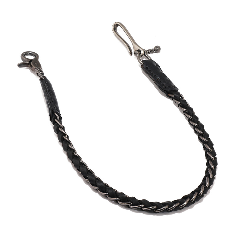Men Accessories Pk - Men Punk Style Genuine Leather Biker