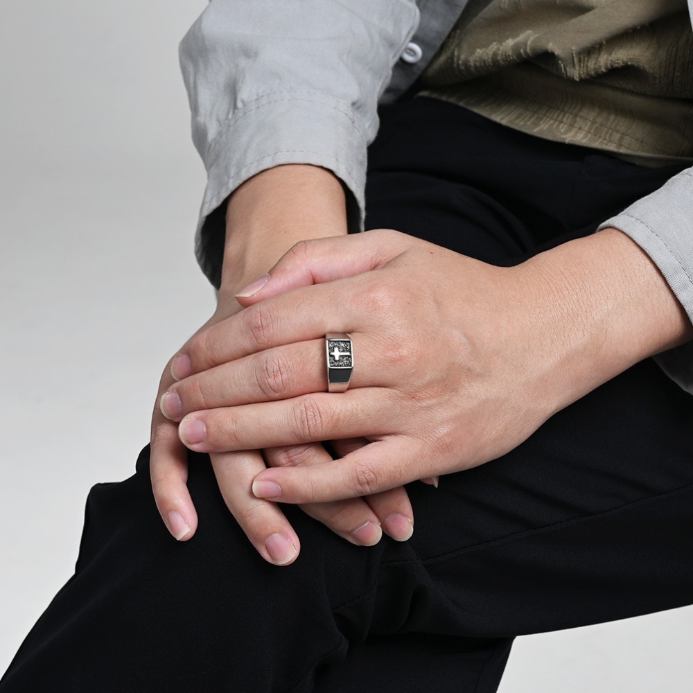 Somen Vintage Stainless Steel  - Signet Ring Men 评论和价格