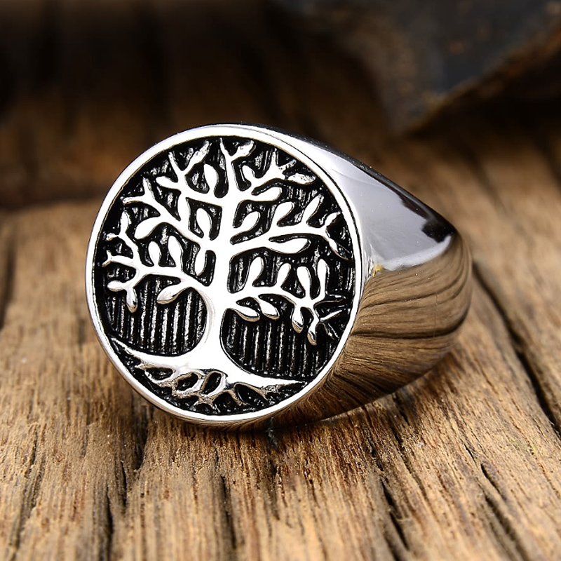 Classic Tree of Lift Signet Ri - Signet Ring Men 评论和价格