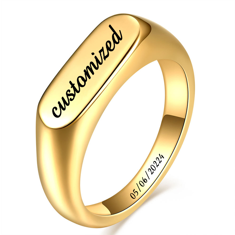 Customizable Stainless Steel S - Signet Ring Men 评论和价格