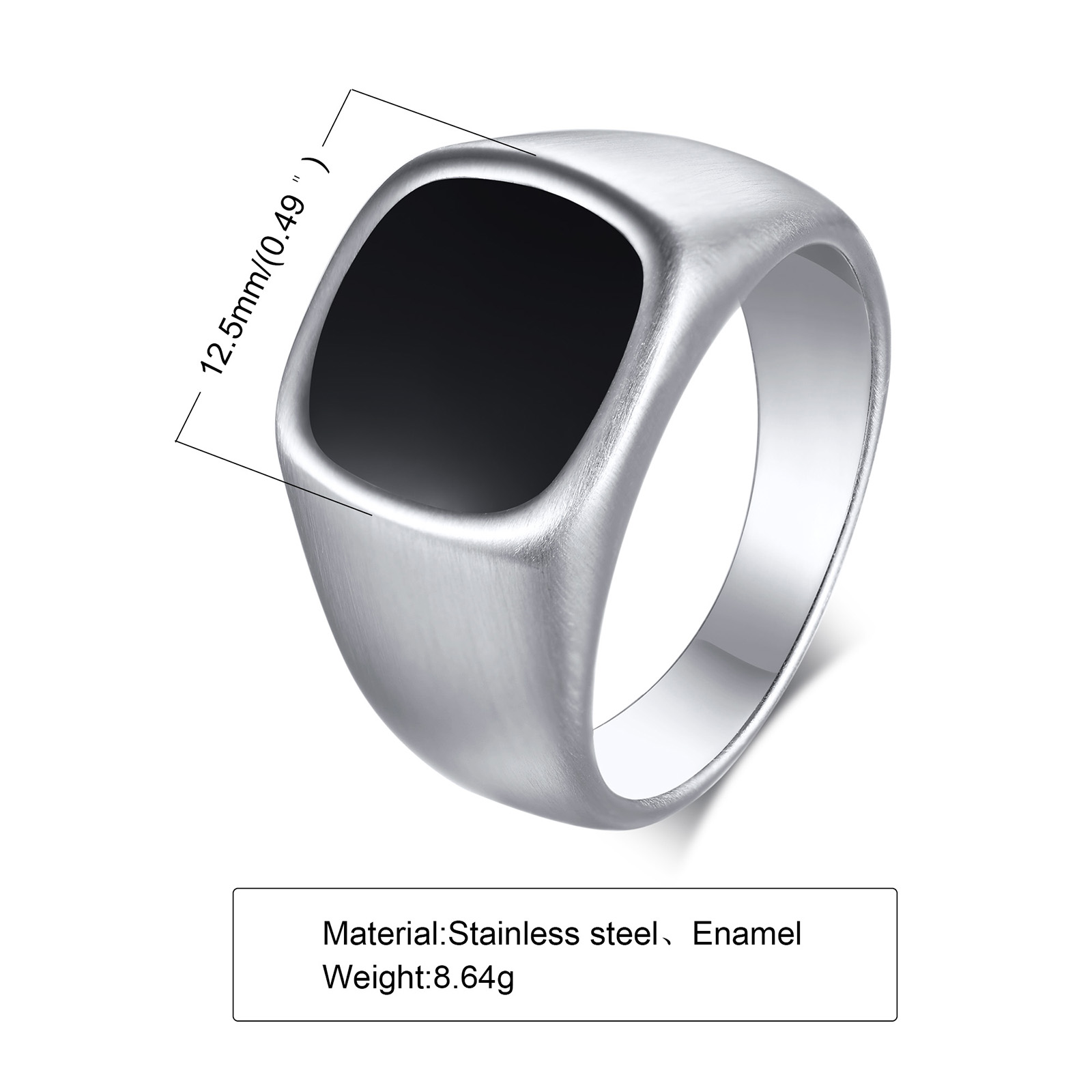 Men Stainless Steel Signet Rin - Signet Ring Men 评论和价格
