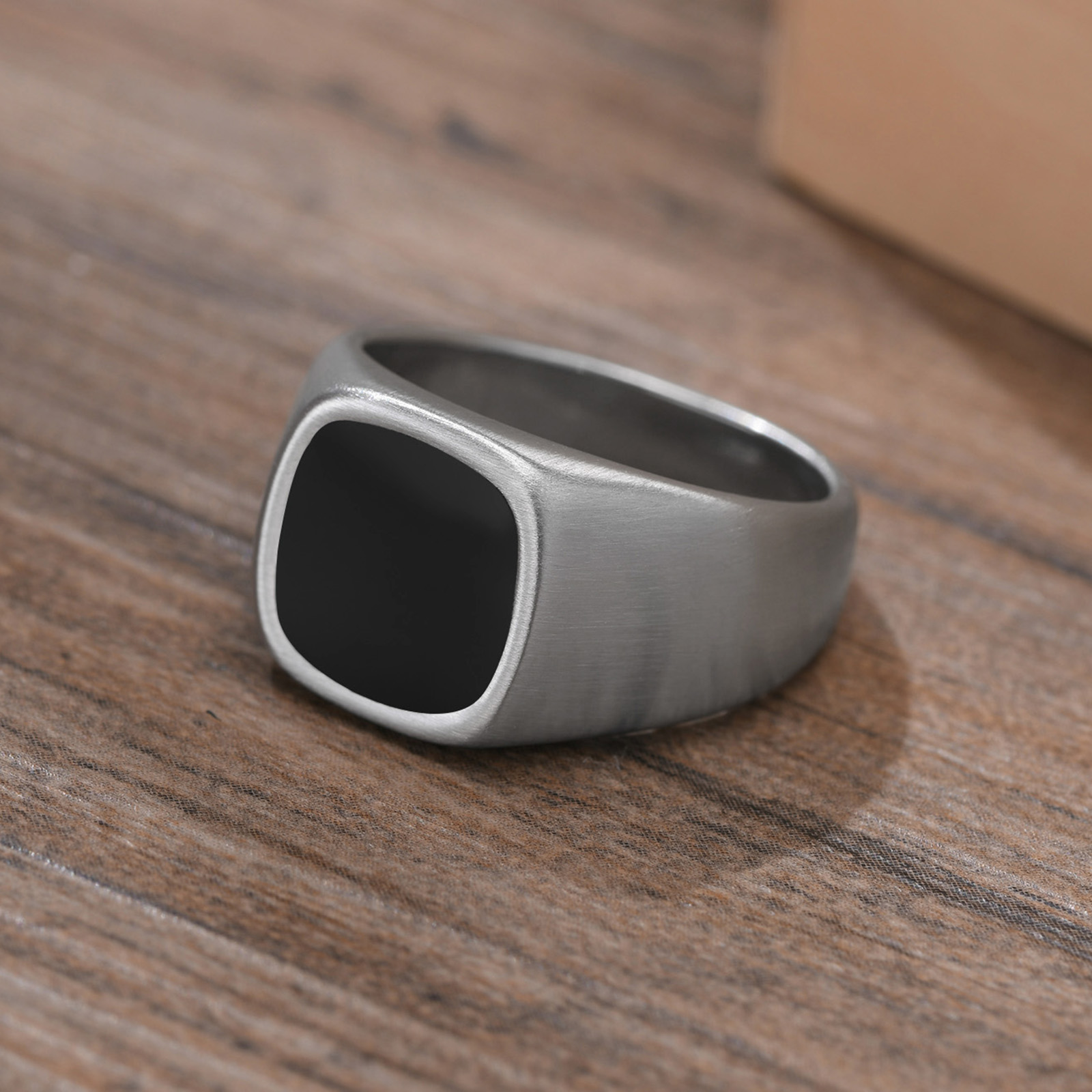 Men Stainless Steel Signet Rin - Signet Ring Men 评论和价格