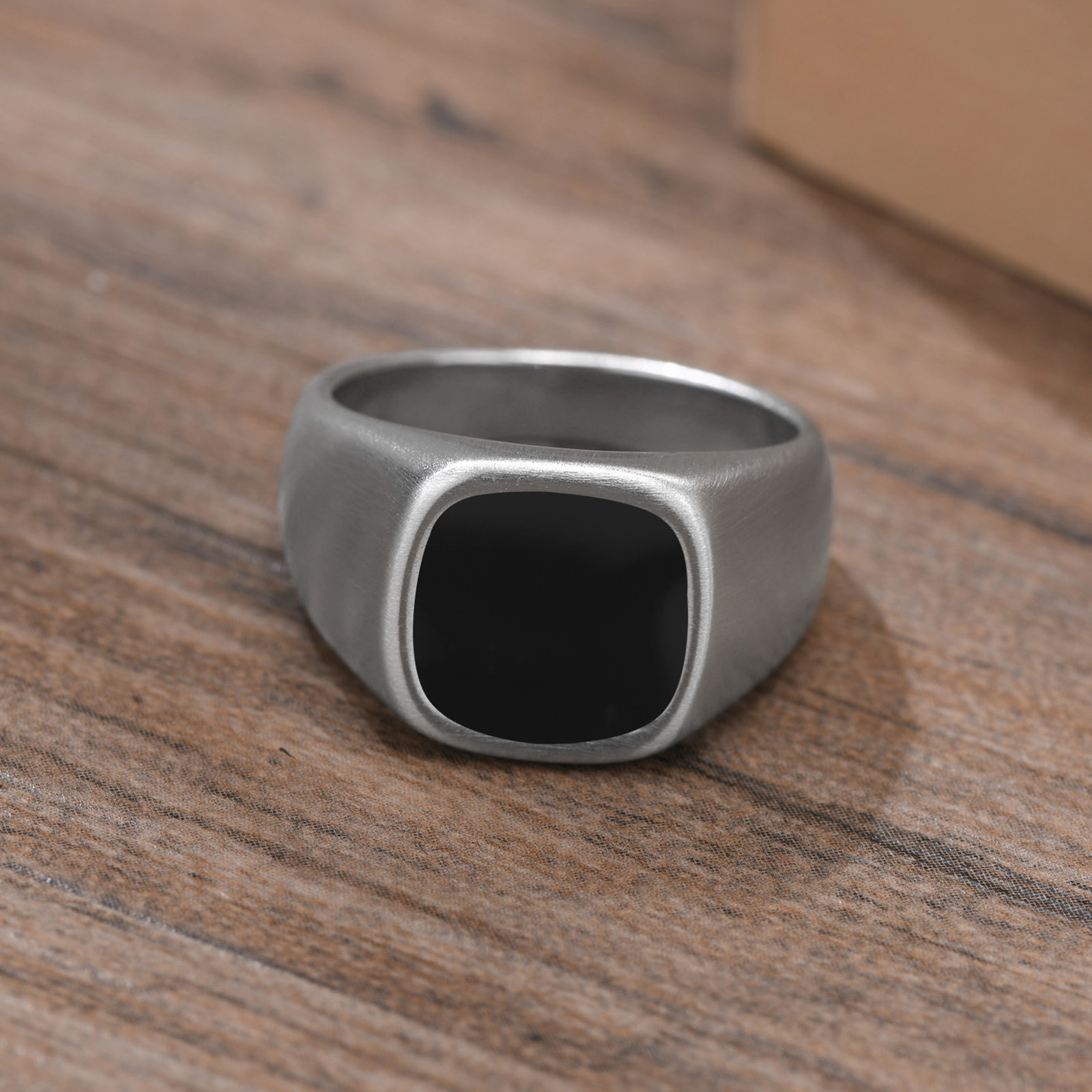 Men Stainless Steel Signet Rin - Signet Ring Men 评论和价格