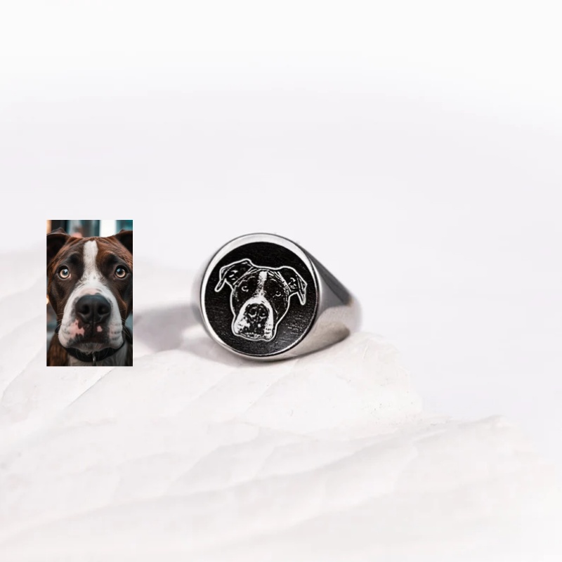 Custom Engrave Photo Signet Ri - Signet Ring Men 评论和价格
