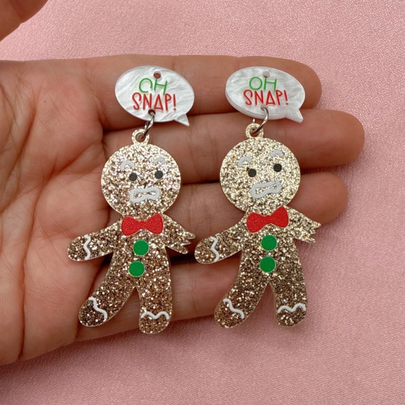 10pcs Cute Christmas Gingerbre - Men Accessories Pendant 评论和价格