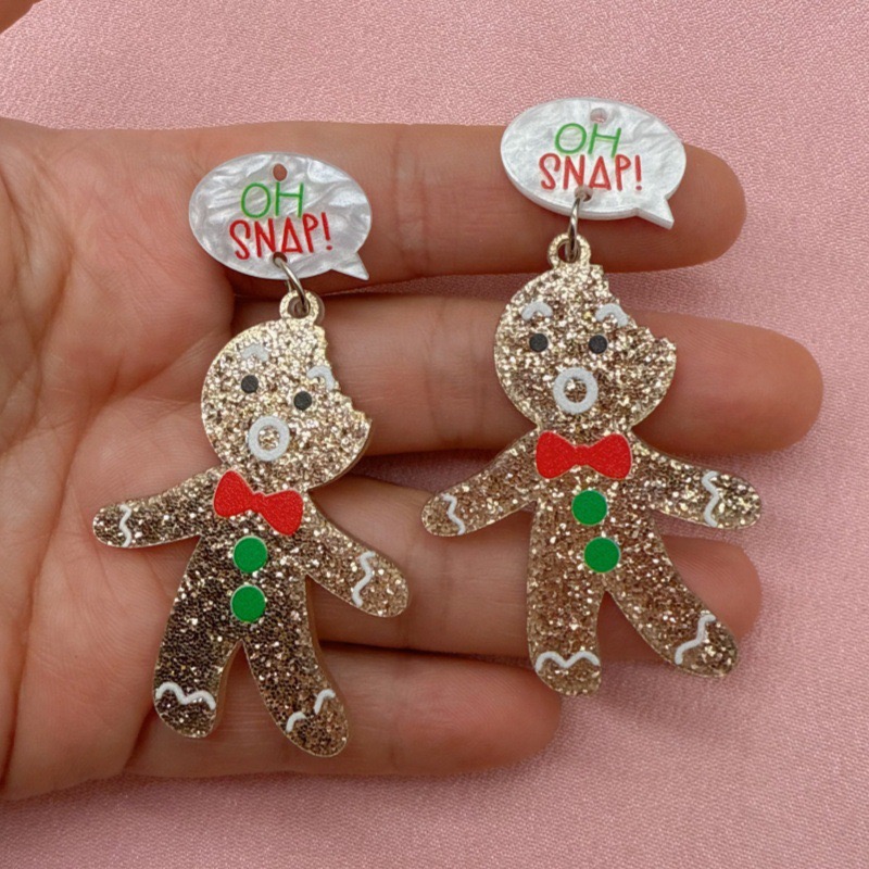10pcs Cute Christmas Gingerbre - Men Accessories Pendant 评论和价格