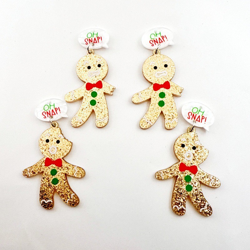 10pcs Cute Christmas Gingerbre - Men Accessories Pendant 评论和价格