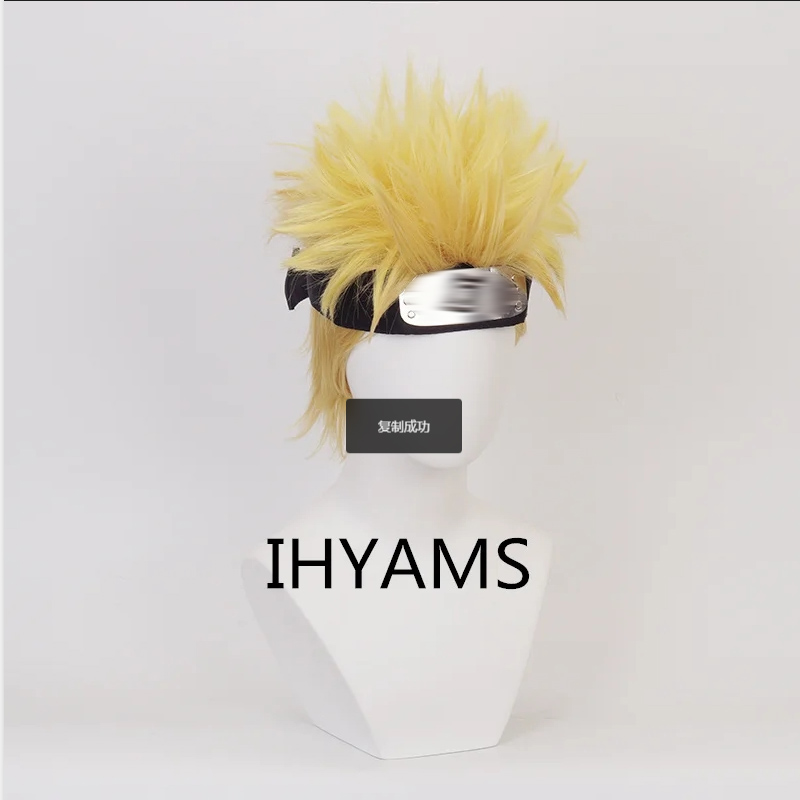 Uzumaki Cosplay Wigs 30cm Shor - Men'S Yellow Accessories 评论和价格
