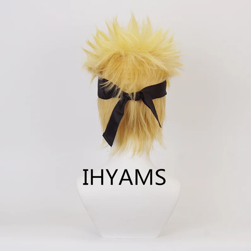 Uzumaki Cosplay Wigs 30cm Shor - Men'S Yellow Accessories 评论和价格
