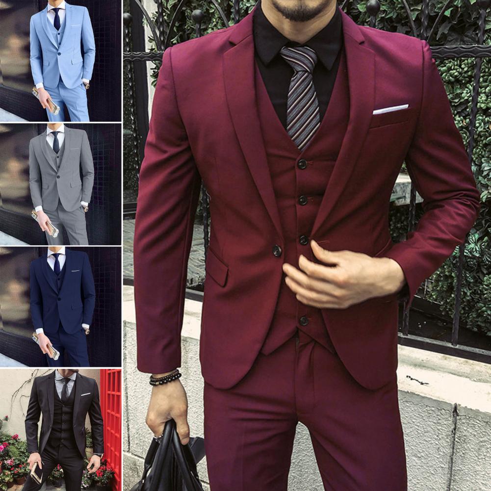 Men Blazers 3Pieces Sets Weddi - Men Accessories Elegant 评论和价格