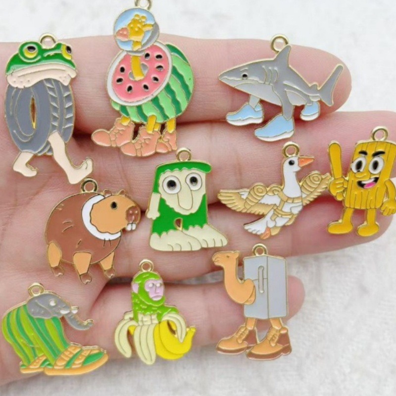 10pcs Creative Alloy Drip Oil  - Men Accessories Pendant 评论和价格