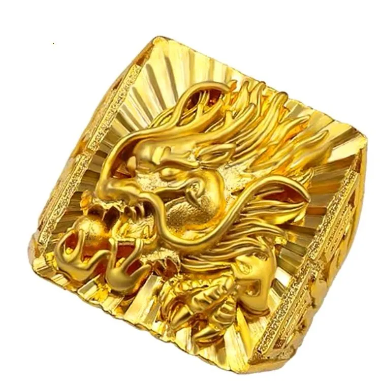 Real Pure K Gold Color Embosse - Men'S Yellow Accessories 评论和价格