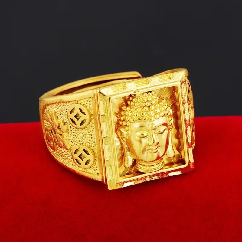 Real Pure K Gold Color Embosse - Men'S Yellow Accessories 评论和价格
