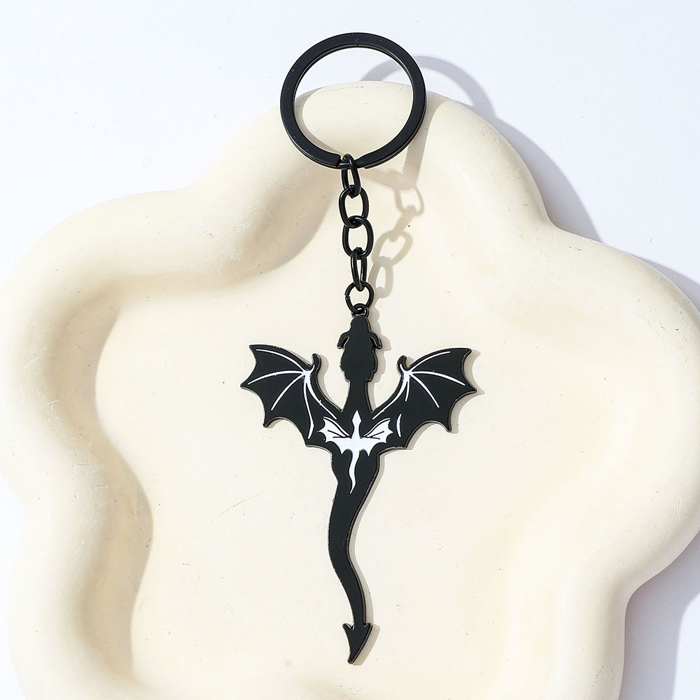 Fourth Wing Black Dragon Keych - Men Accessories Pendant 评论和价格