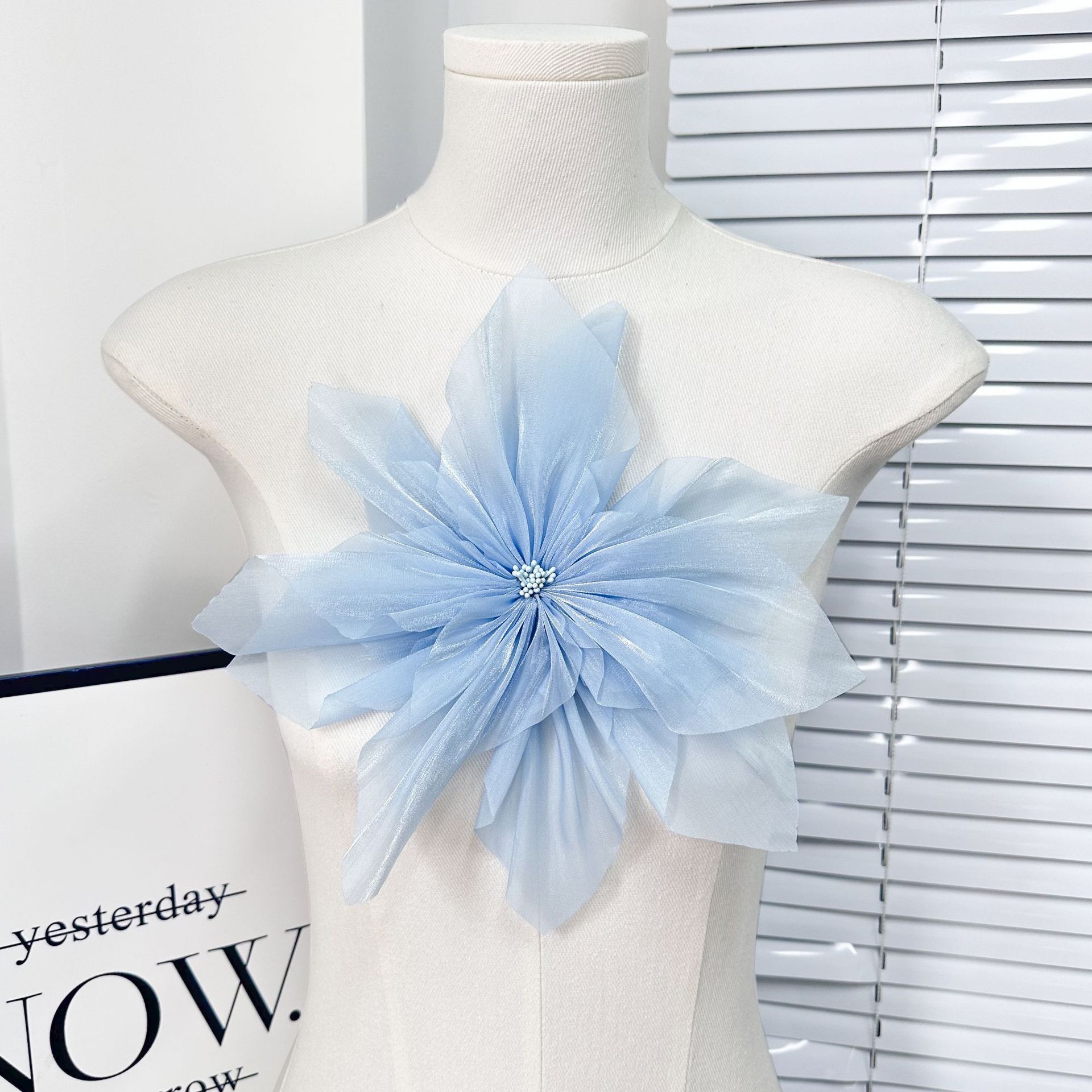 New glossy floral organza DIY  - Men Accessories Elegant 评论和价格