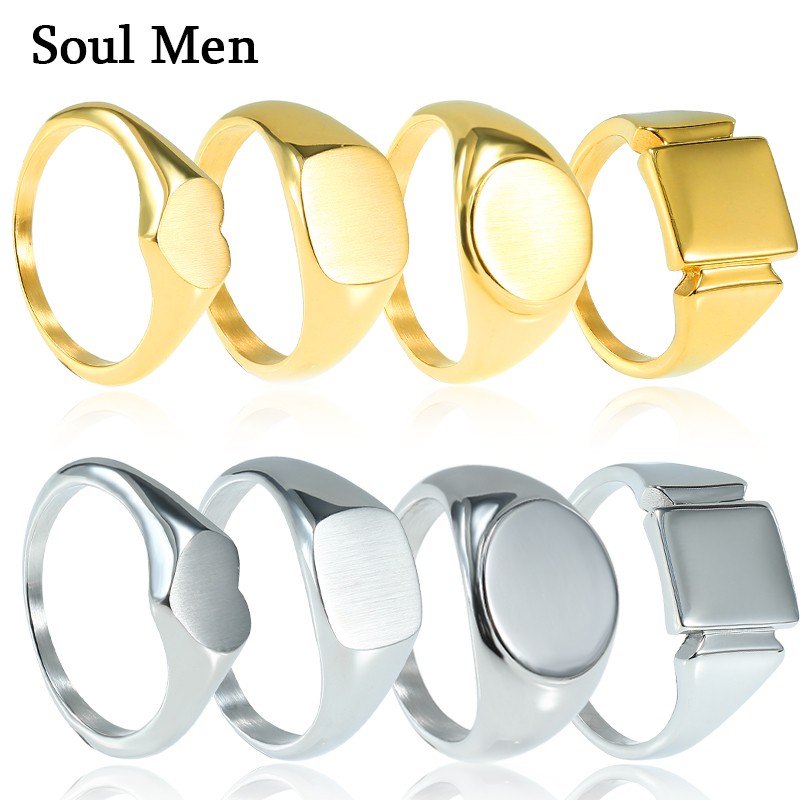 Soul Men Titanium Steel Rings  - Signet Ring Men 评论和价格