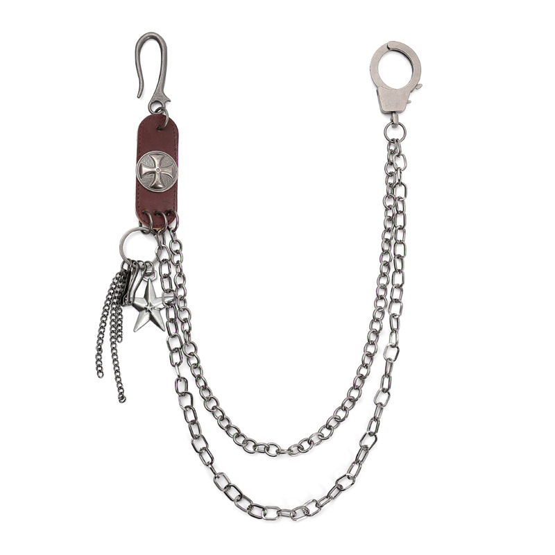Punk Steet Cowhide Keychains C - Men Accessories Pk 评论和价格