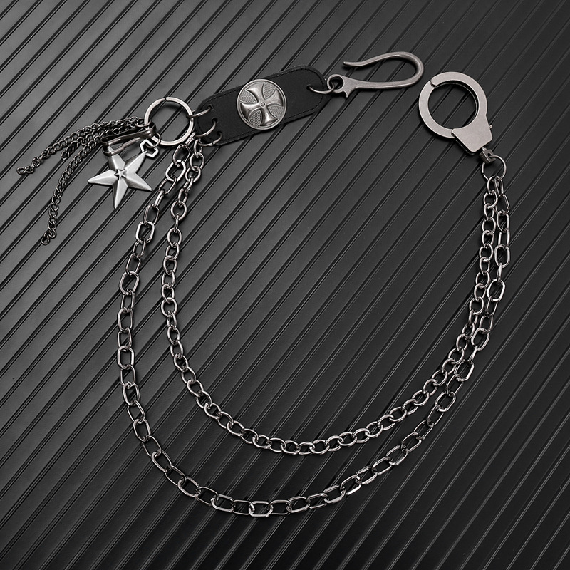 Punk Steet Cowhide Keychains C - Men Accessories Pk 评论和价格