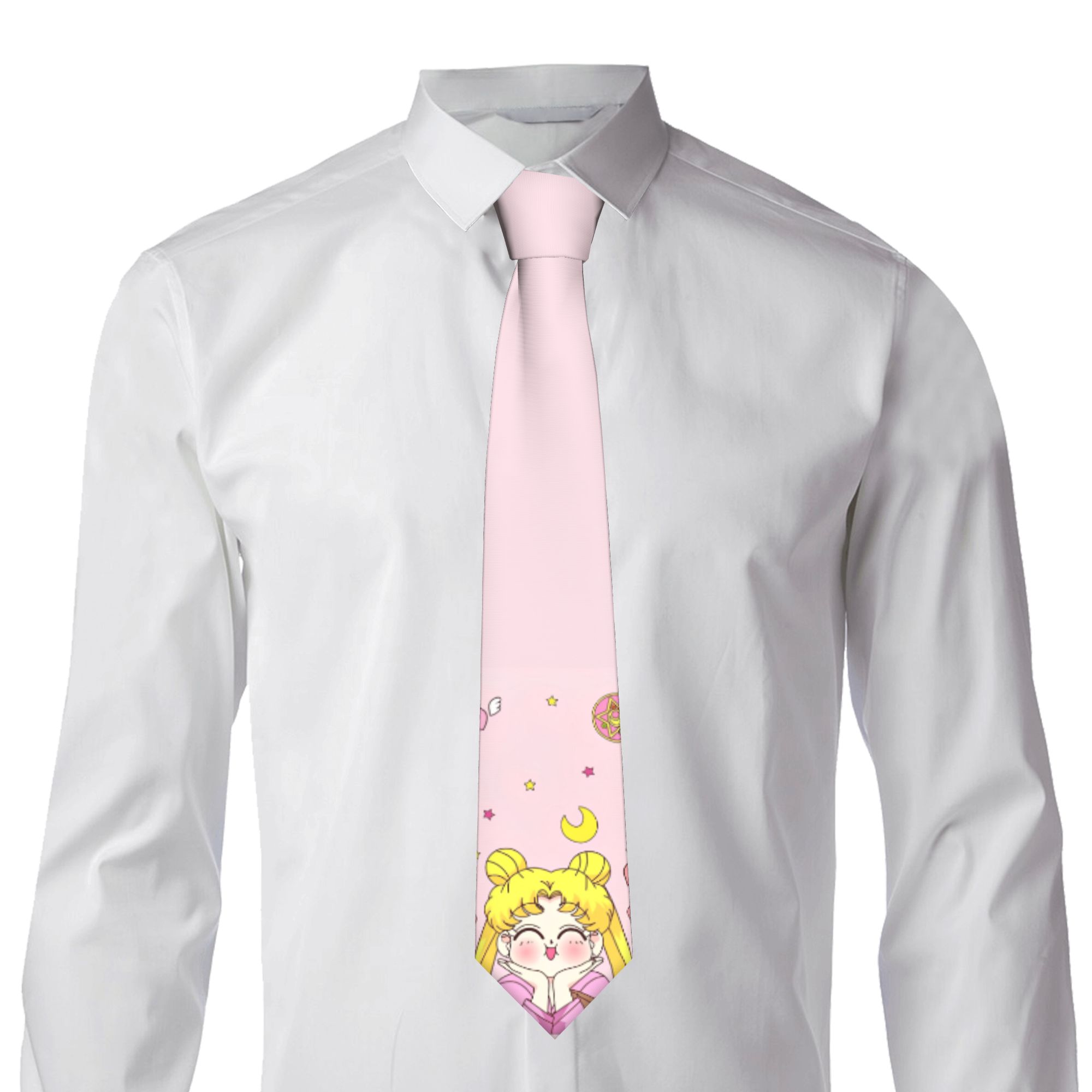 Mens Tie Cartoon Moons 3D Prin - Men Accessories Elegant 评论和价格