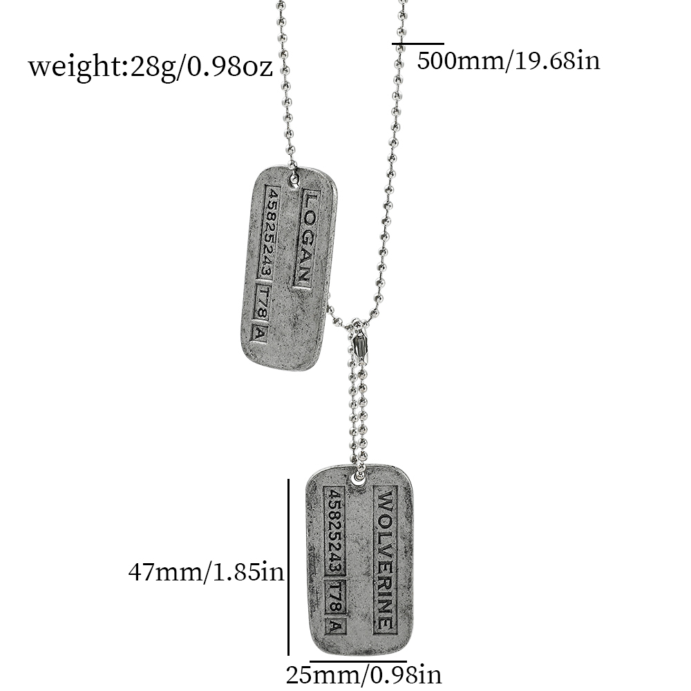 X-Men Wolverine Military Card  - Men Accessories Pendant 评论和价格