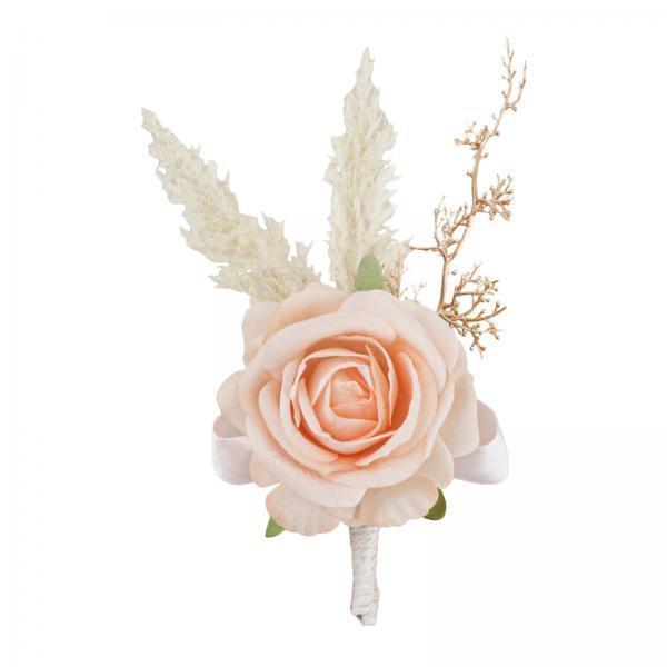 Elegant Rose Boutonniere Handm - Men Accessories Elegant 评论和价格