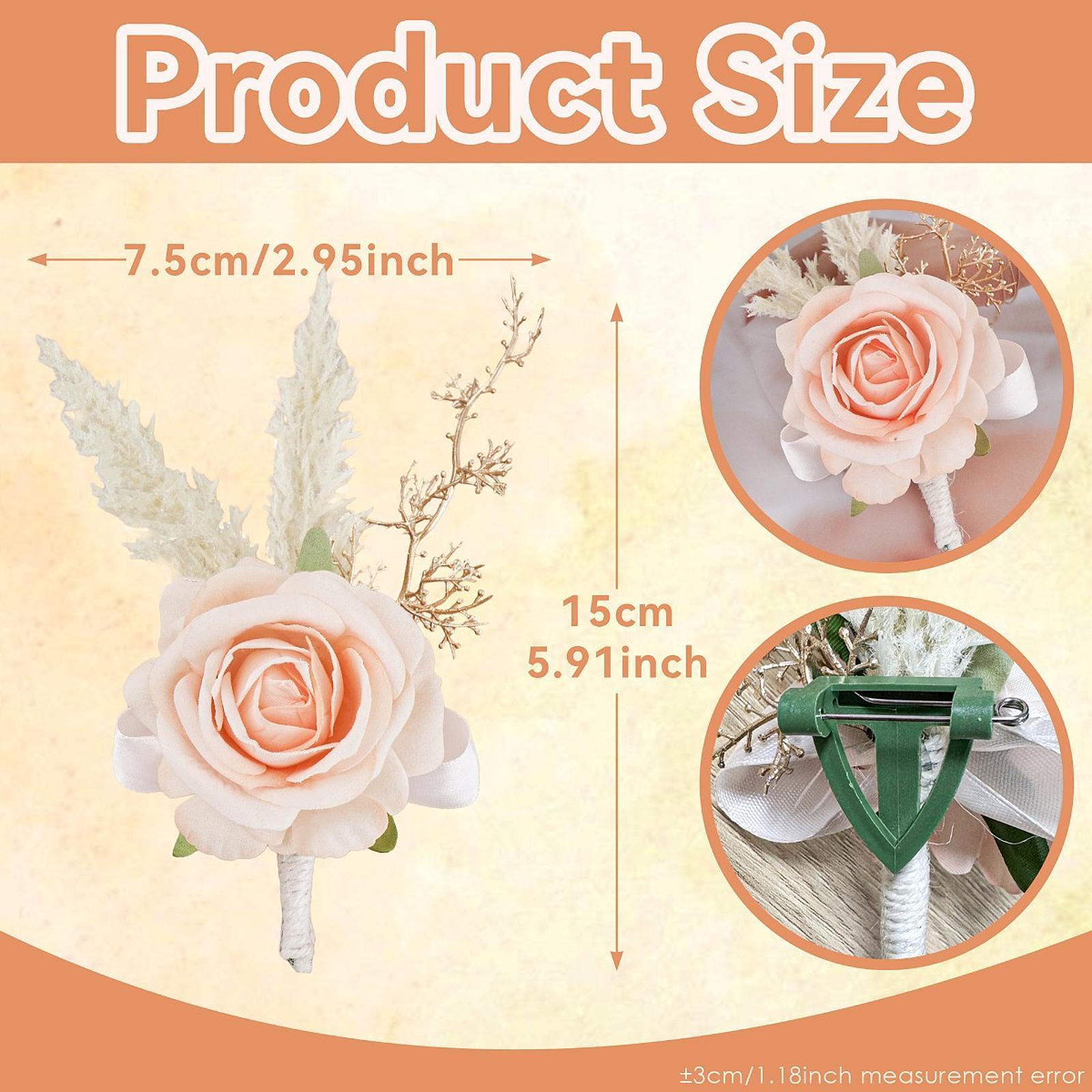 Elegant Rose Boutonniere Handm - Men Accessories Elegant 评论和价格