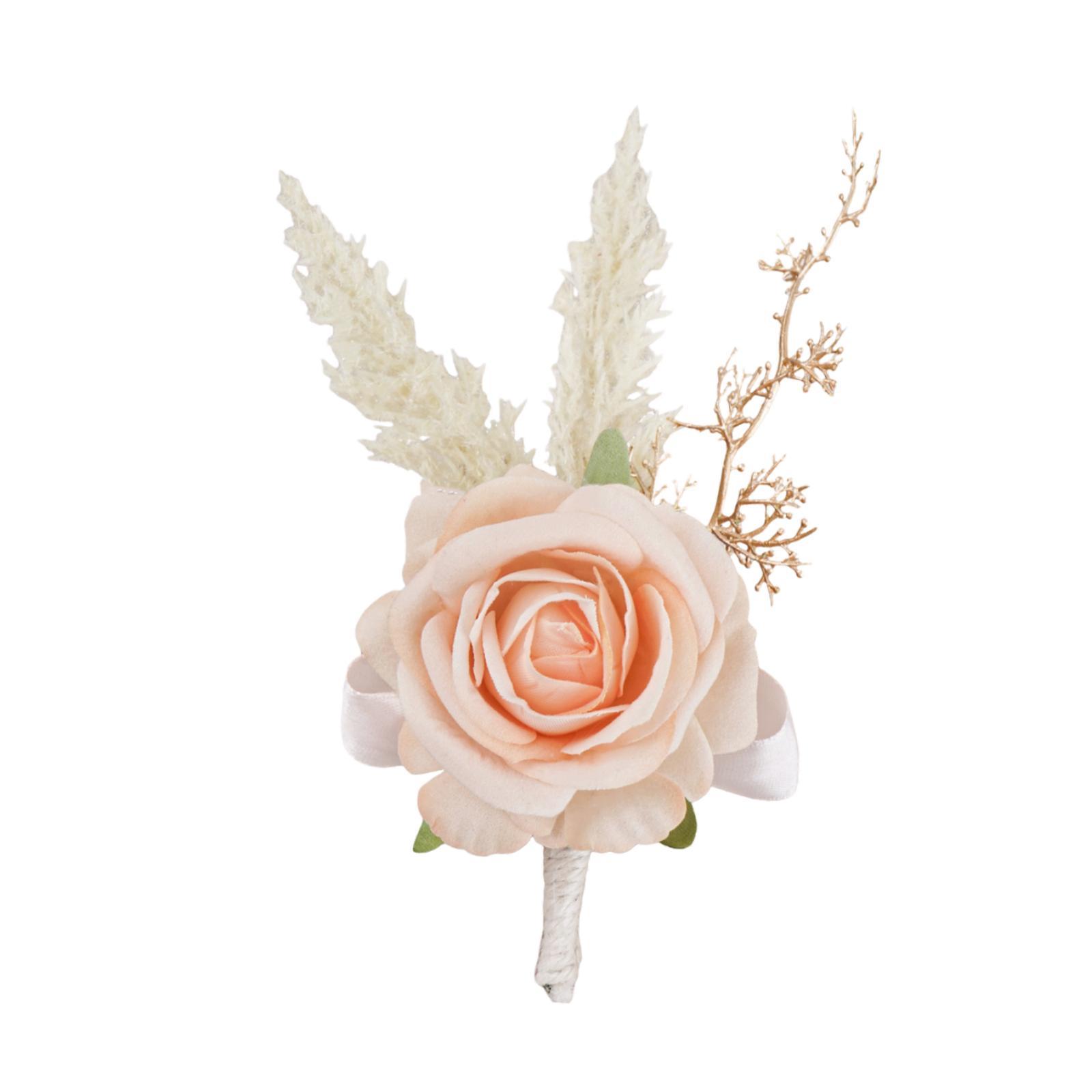 Elegant Rose Boutonniere Handm - Men Accessories Elegant 评论和价格