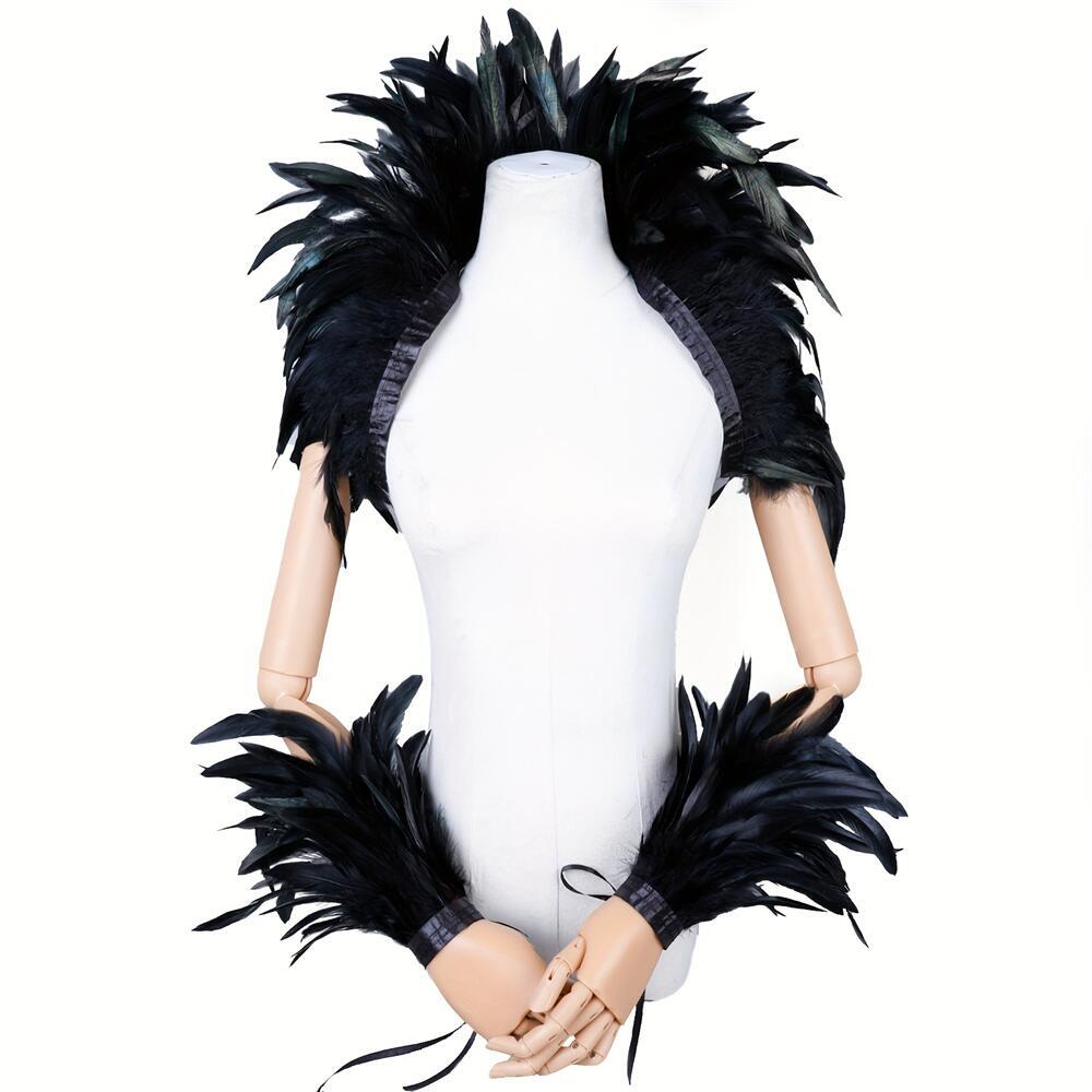 Elegant Red Feathers Women's S - Men Accessories Elegant 评论和价格