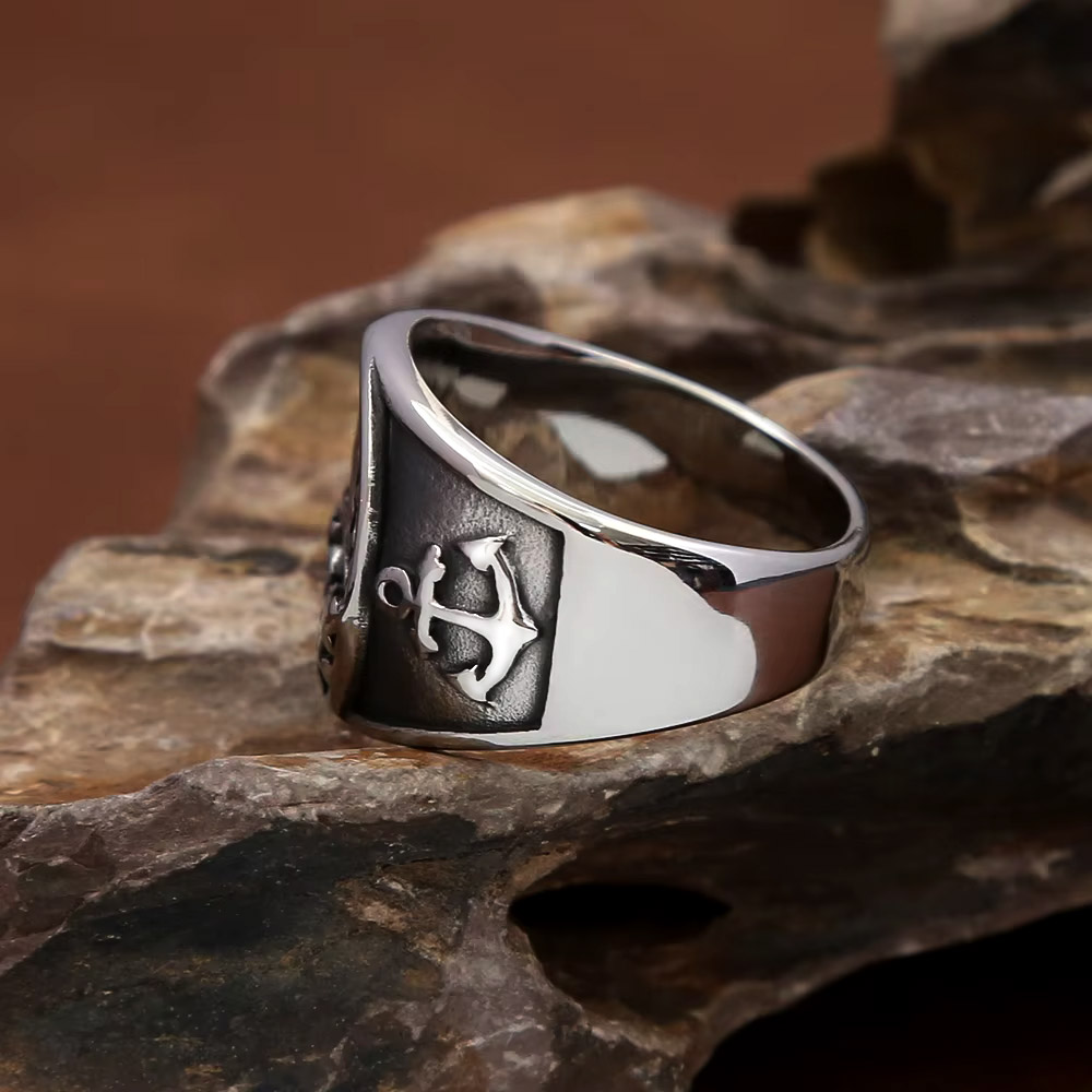Vintage Nautical Nordic Sailbo - Signet Ring Men 评论和价格