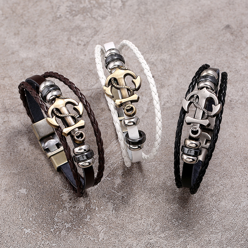 Multi Layered Vintage Leather  - Men Accessories Pk 评论和价格