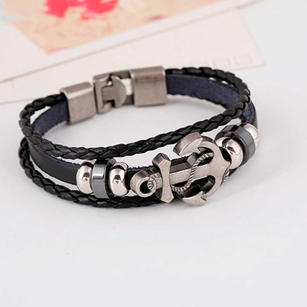Multi Layered Vintage Leather  - Men Accessories Pk 评论和价格